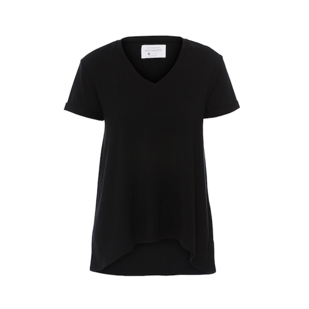 SOUTHCOTT Wonder-V Black Bamboo-Cotton Top NWT Small